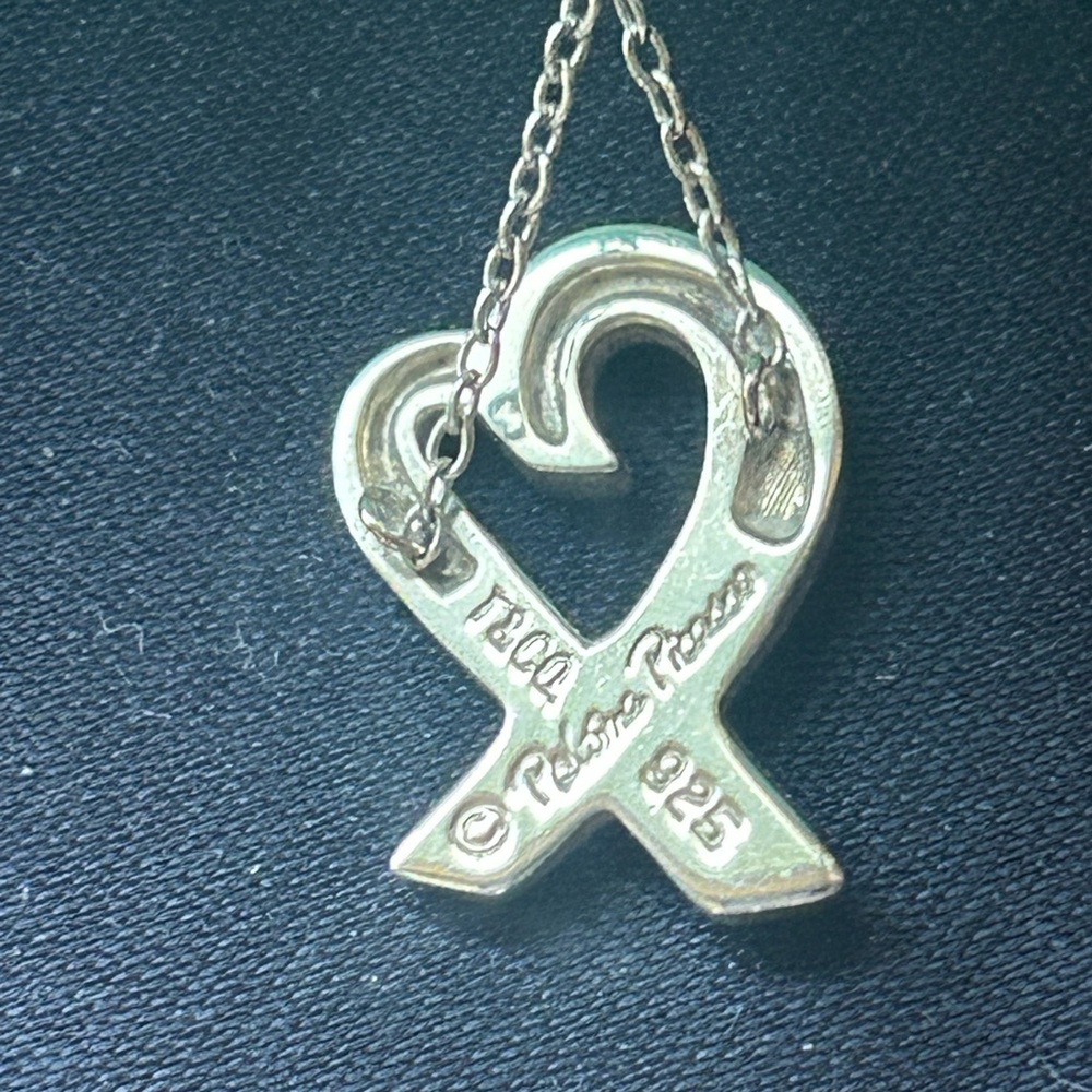 💯 🩵 Tiffany & Co. Paloma Picasso Loving Heart Necklace - Picture 4 of 6